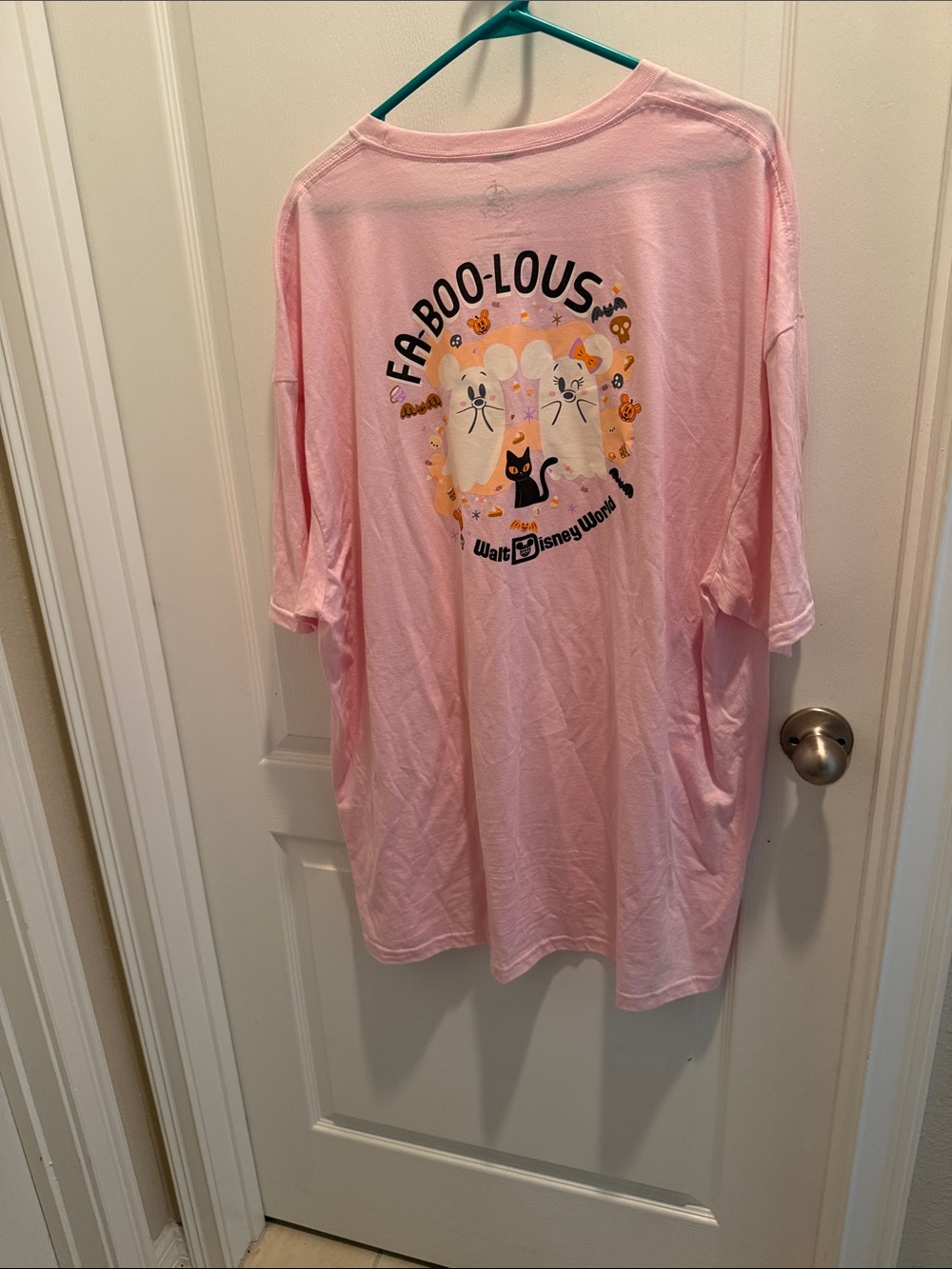 Disney Pink 'Fab-Oo-Lous' Halloween Graphic Short Sleeve Tee